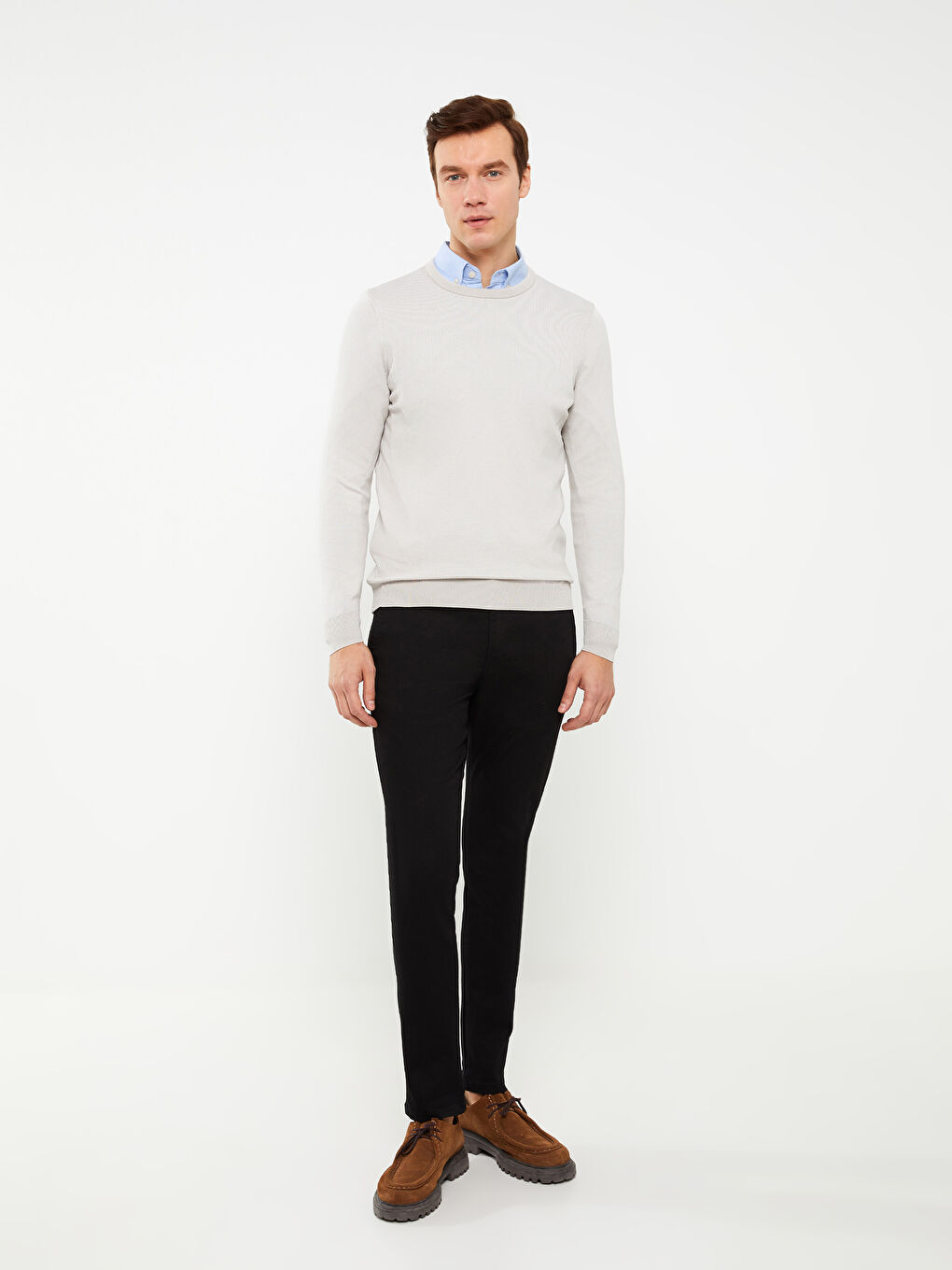 LCWAIKIKI Classic Yeni Siyah Skinny Fit Gabardin Erkek Chino Pantolon - 1