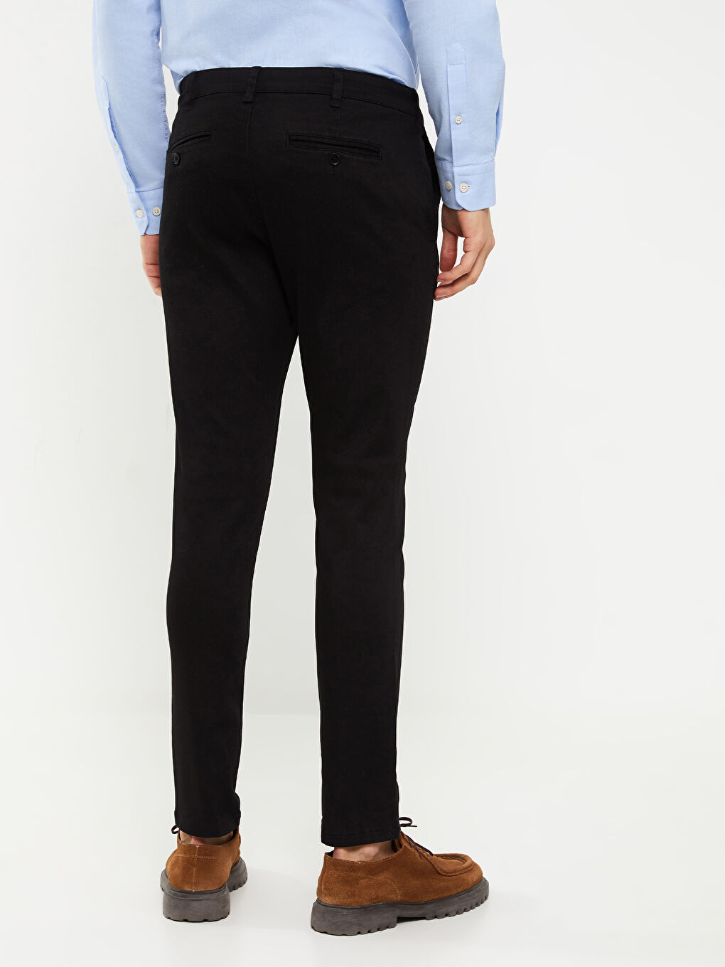 LCWAIKIKI Classic Yeni Siyah Skinny Fit Gabardin Erkek Chino Pantolon - 4