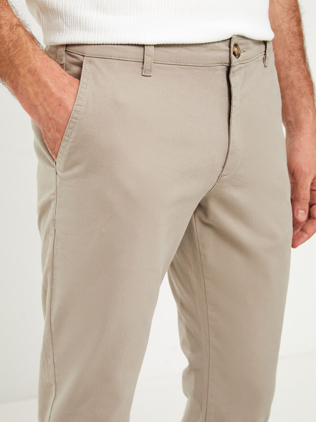 بنطلون تشينو جبردين سكيني فيت - للرجال-1