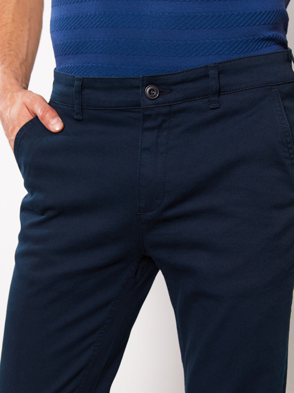 بنطلون تشينو جبردين بقصة رفيعة للرجال-2