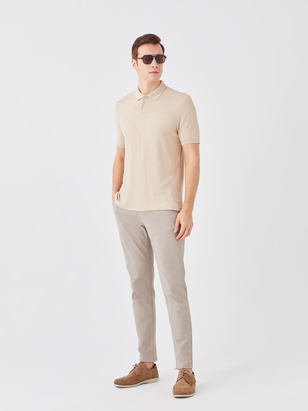 LC Waikiki Uske Gabardinske Muške Chino Pantalone -S30629Z8-PWN