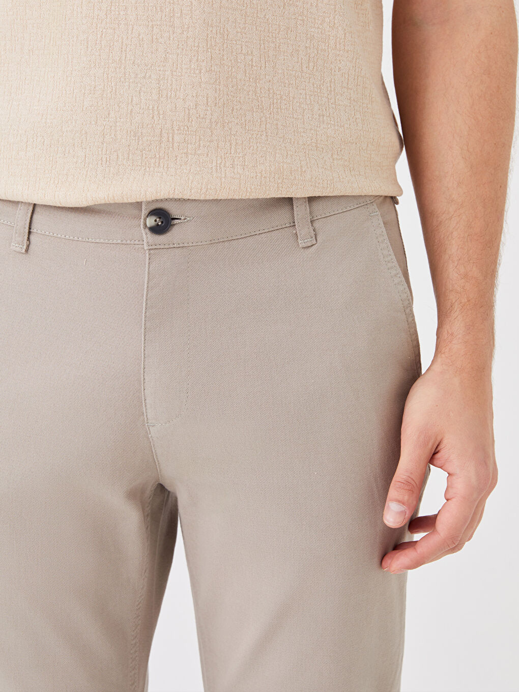LC Waikiki Uske Gabardinske Muške Chino Pantalone -S30629Z8-PWN