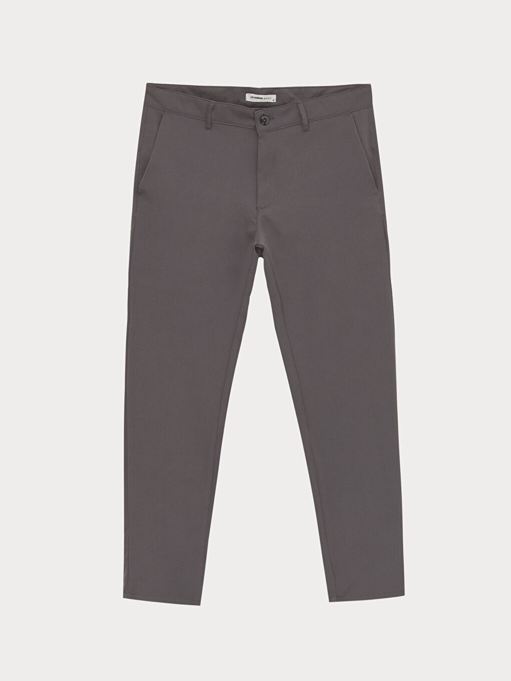 Gri Dar Kalıp Erkek Chino Pantolon-5