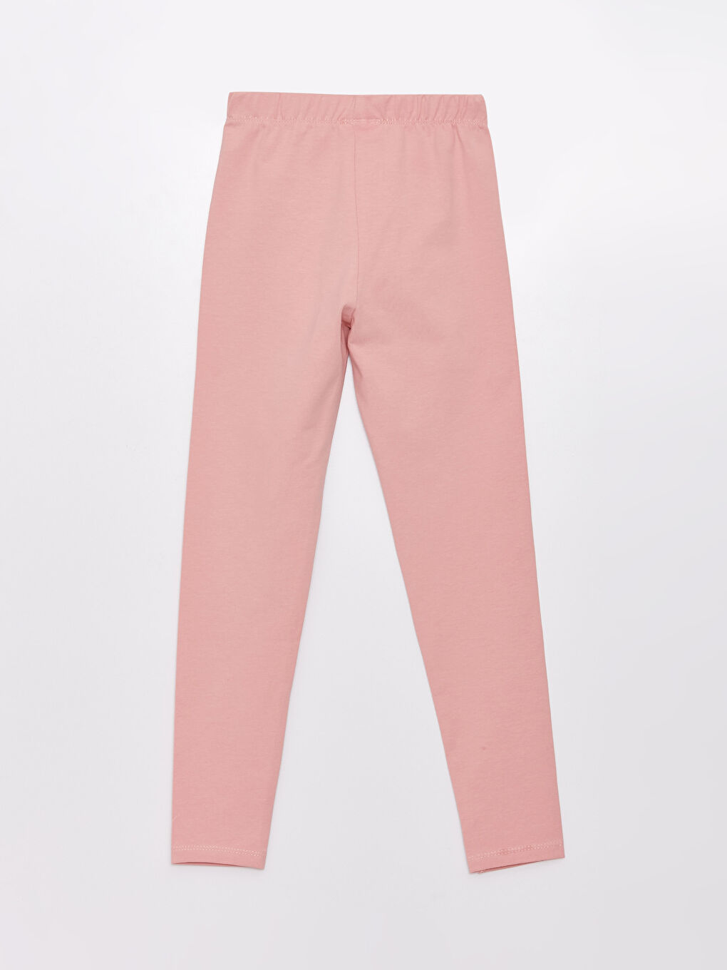 Pembe Beli Lastikli Baskılı Kız Çocuk Tayt-1