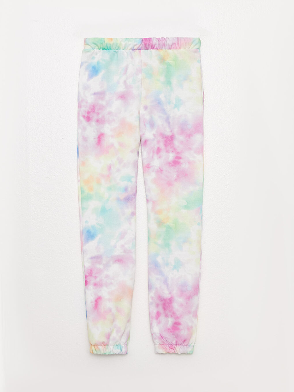 Elastic Waist Batik Patterned Girls' Sweatpants-1