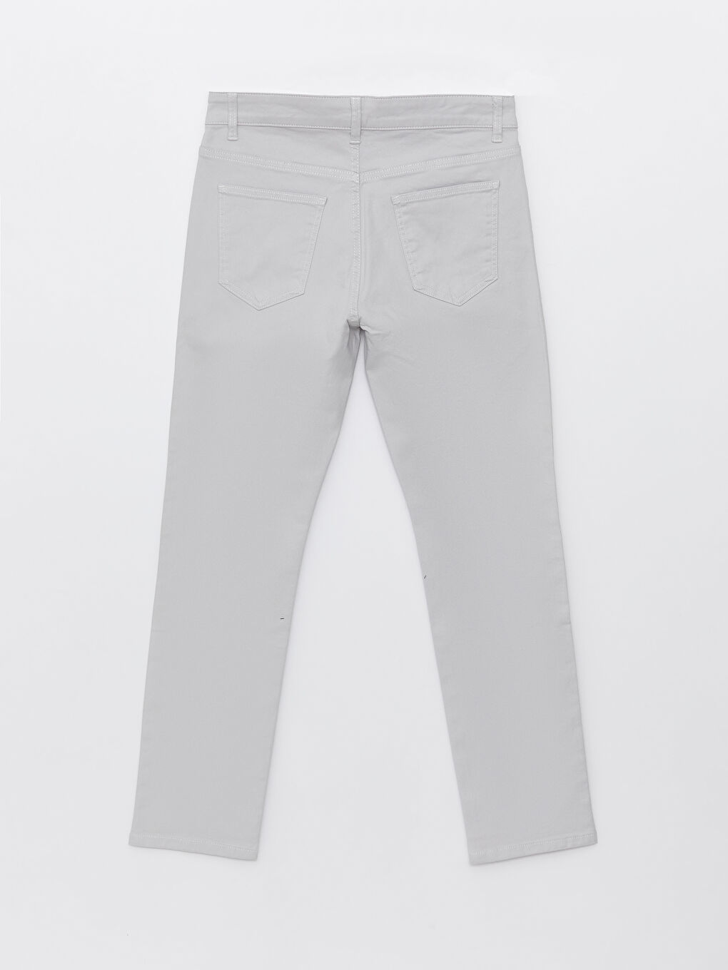 Gri Dar Kalıp Erkek Chino Pantolon-6