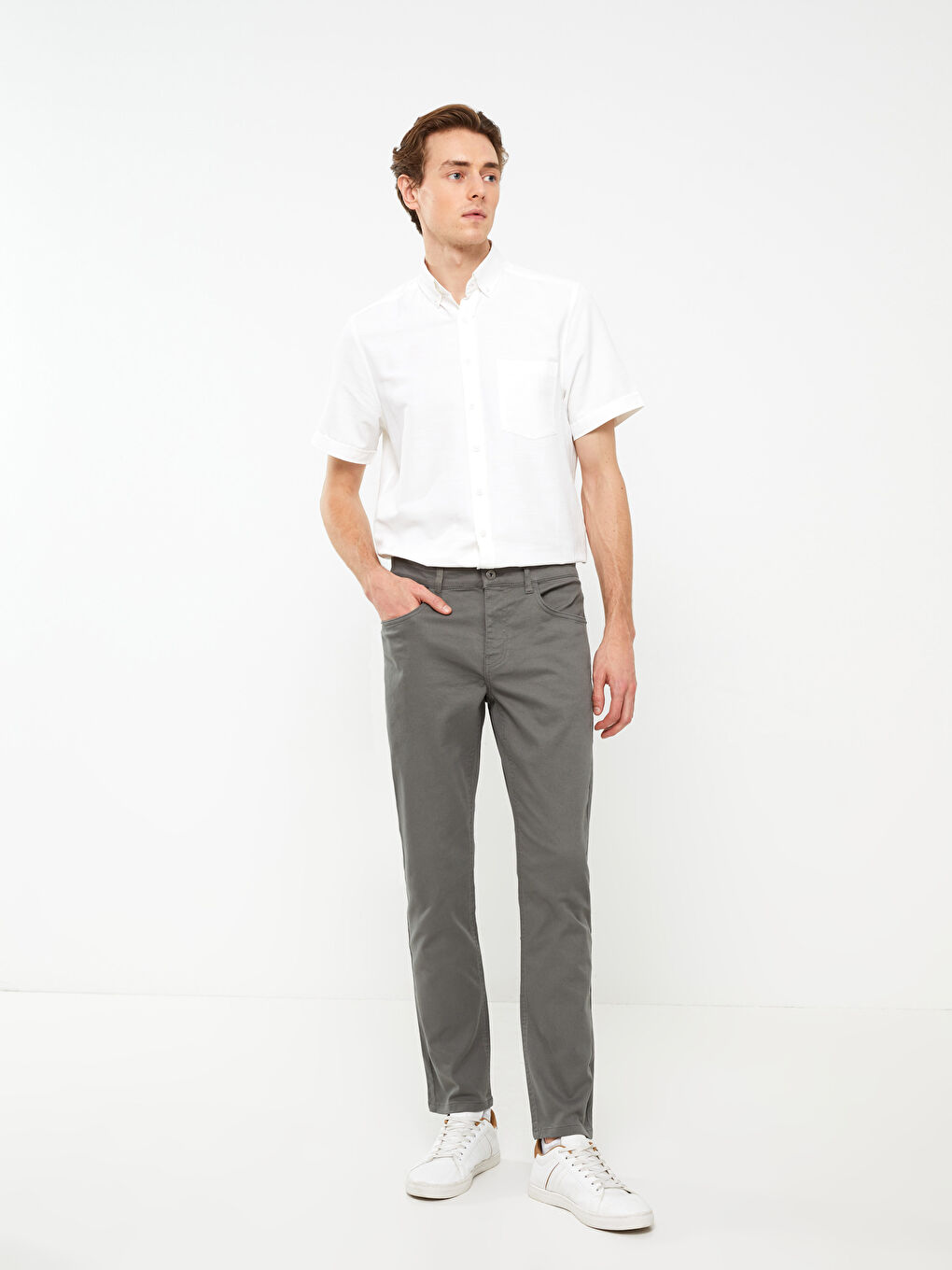 Slim Fit мъжки чино панталони-3