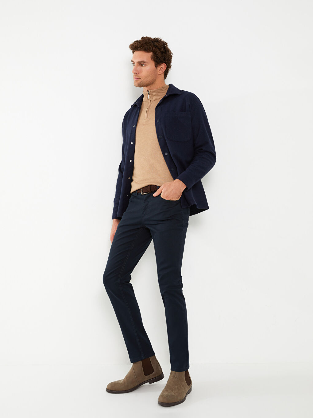 LCWAIKIKI Classic Lacivert Dar Kalıp Erkek Chino Pantolon