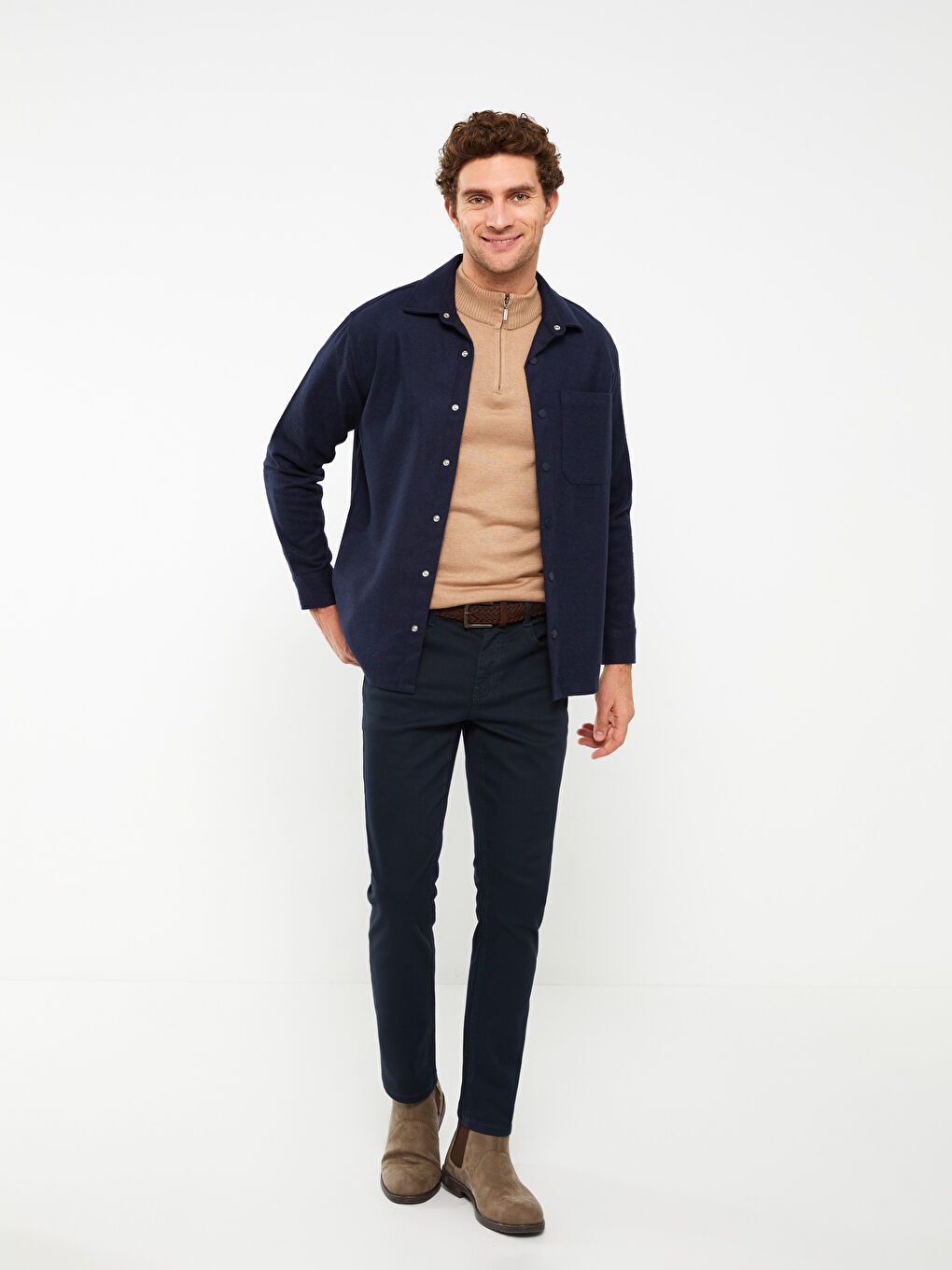 LCWAIKIKI Classic Lacivert Dar Kalıp Erkek Chino Pantolon - 1