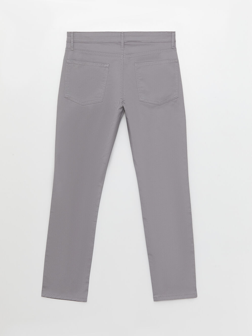 Gri Dar Kalıp Erkek Chino Pantolon-6