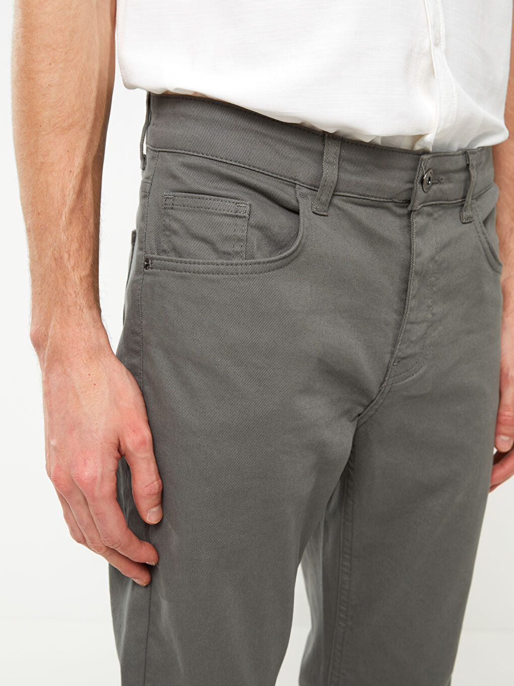 Slim Fit мъжки чино панталони-4