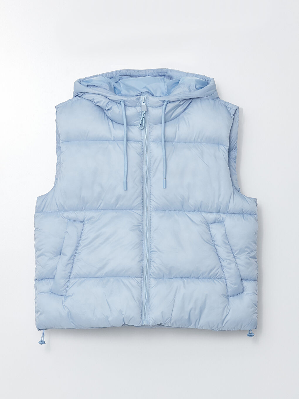 Women's Hooded Plain Puffer Gilet-6