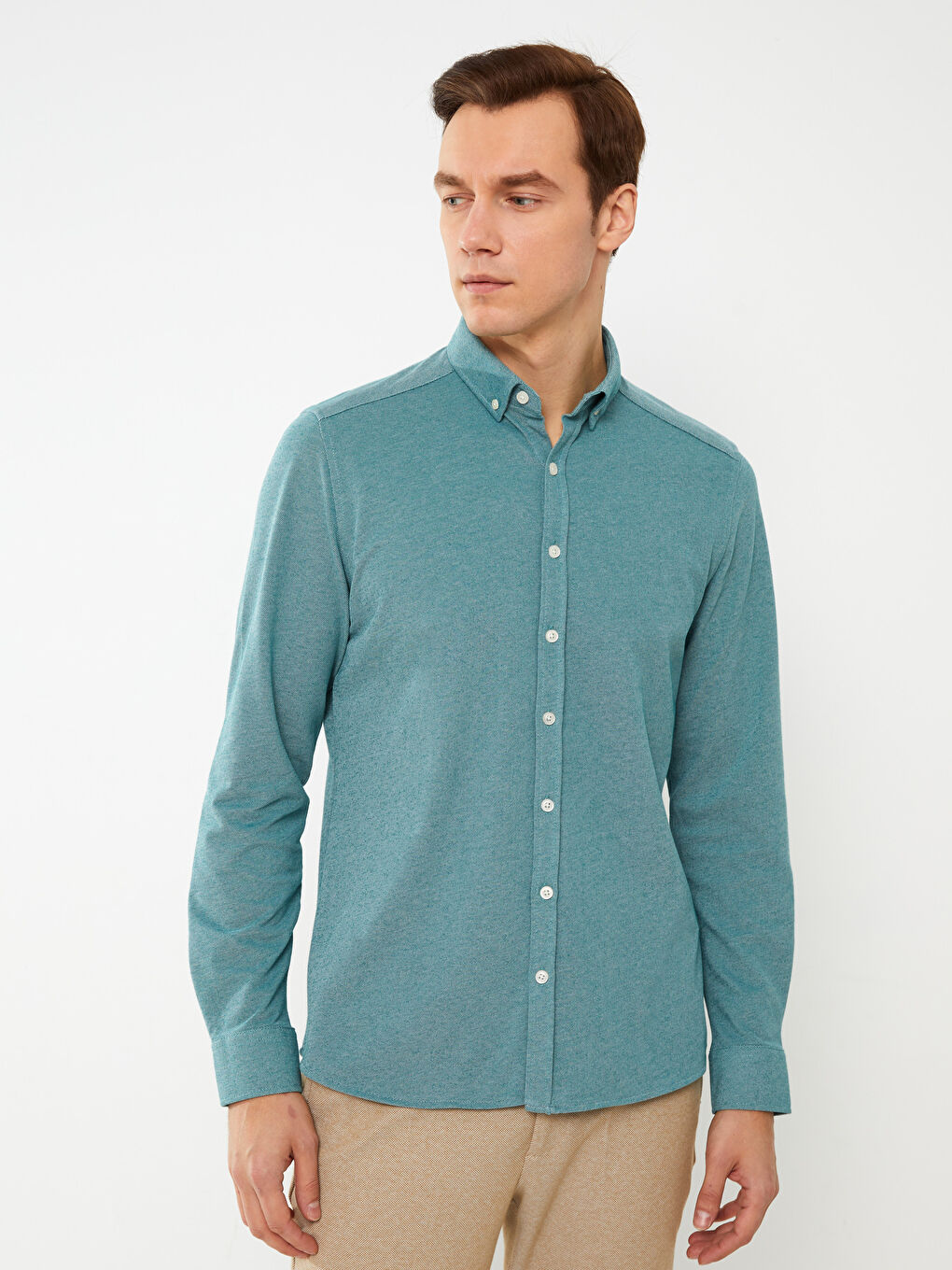 LCWAIKIKI Basic Slim Fit Long Sleeve Men's Shirt -S30678Z8-CS4