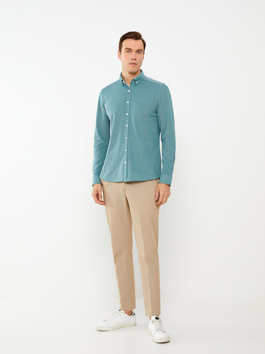 LCWAIKIKI Basic Slim Fit Long Sleeve Men's Shirt -S30678Z8-CS4