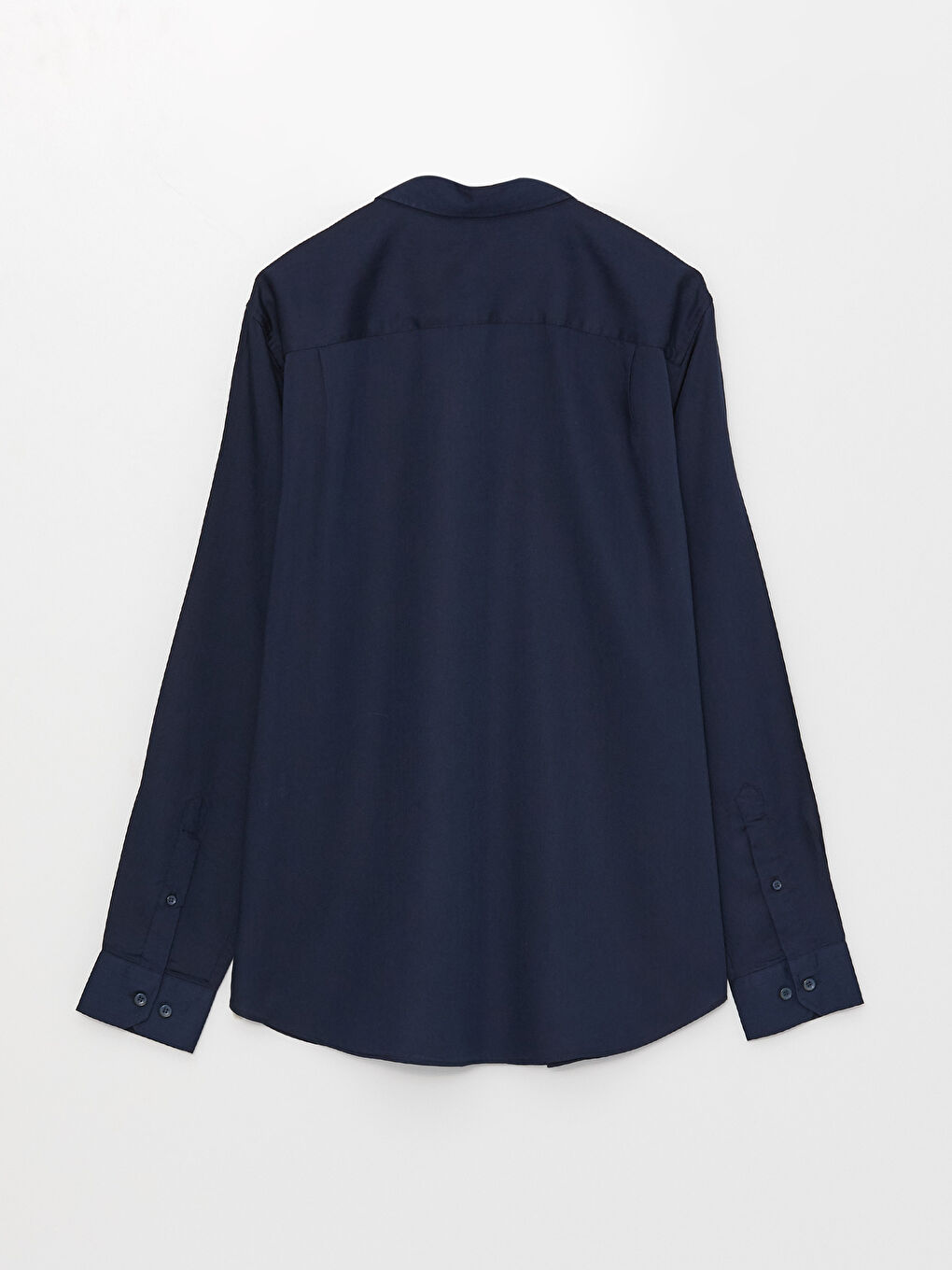 Lacivert Regular Fit Uzun Kollu Erkek Gömlek-6