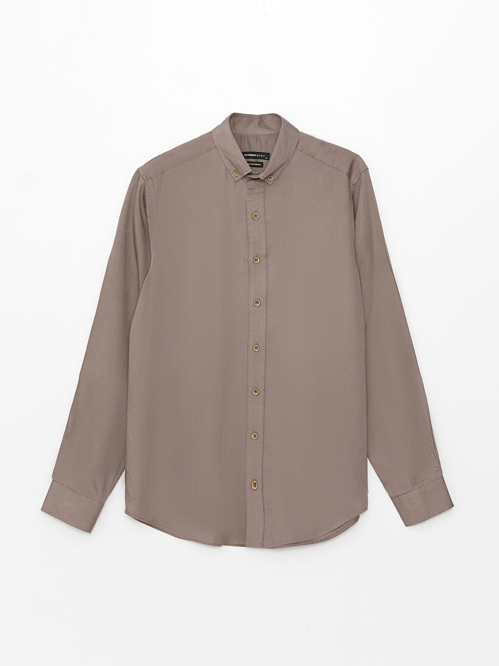 Kahverengi Regular Fit Uzun Kollu Erkek Gömlek-5