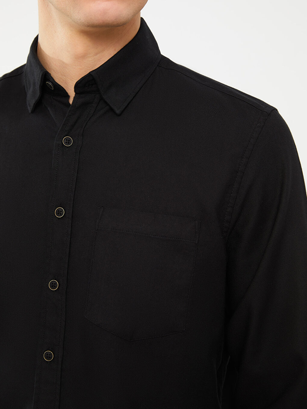 LCWAIKIKI Basic Regular Fit Long Sleeve Gabardine Men's Shirt -S30680Z8-RQL