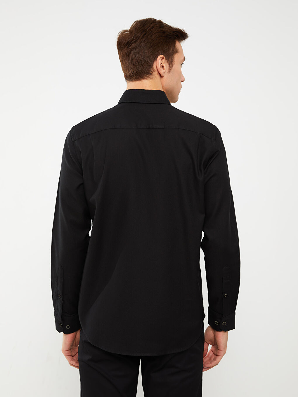 LCWAIKIKI Basic Regular Fit Long Sleeve Gabardine Men's Shirt -S30680Z8-RQL