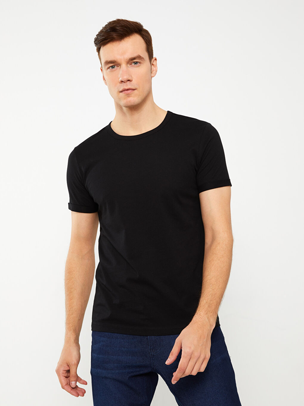 Crew Neck Jersey Men's T-Shirt-1