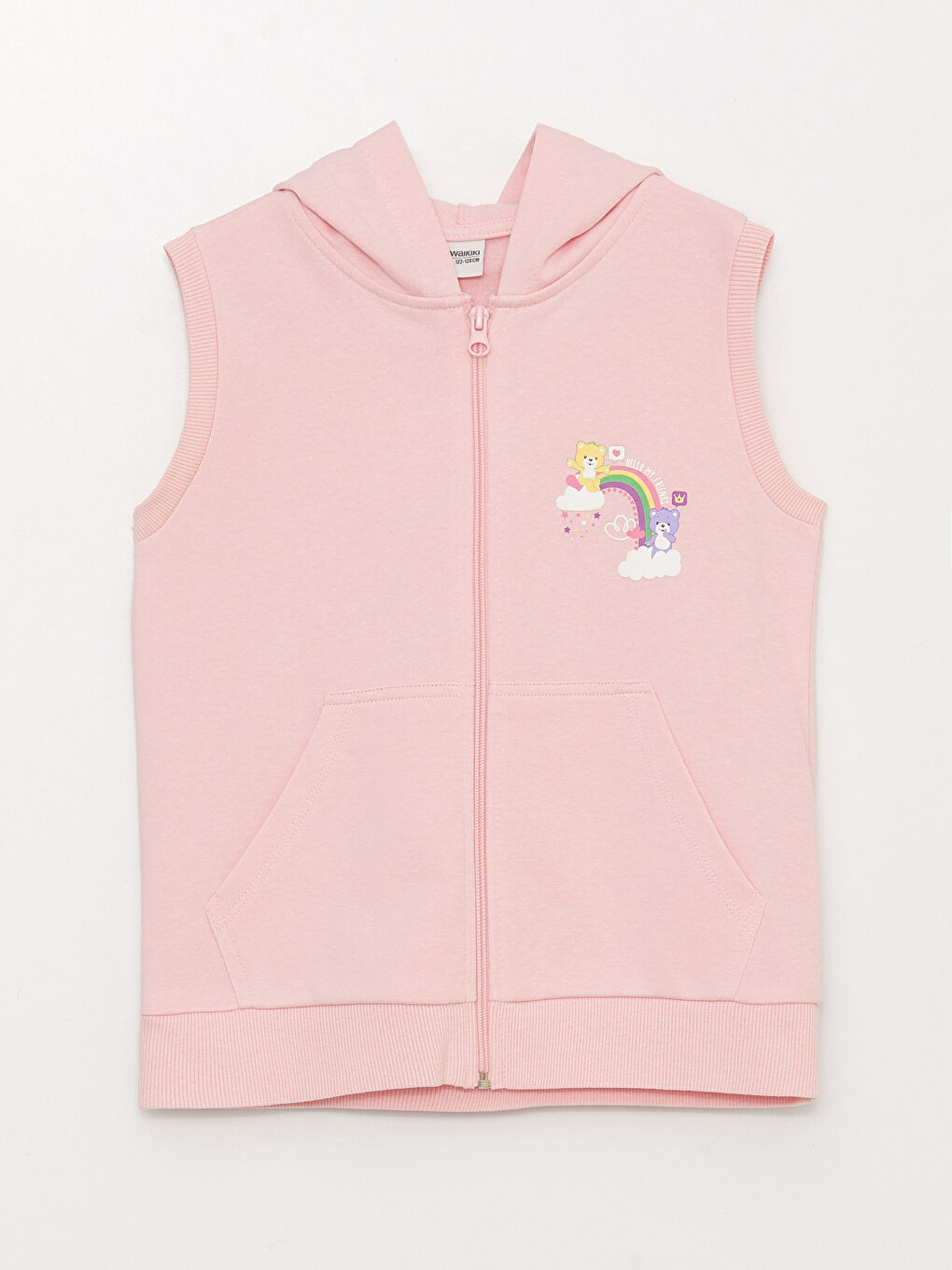 Hooded Printed Girl Zippered Vest -S30716Z4-G0G