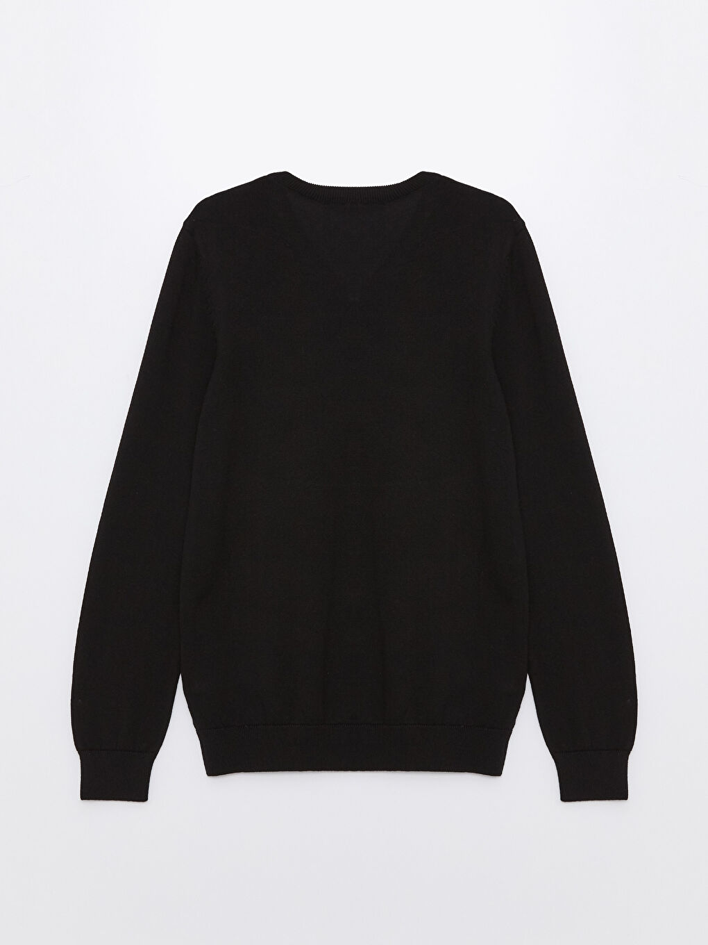 سترة تريكو بياقة على شكل حرف V وكم طويل للرجال-6