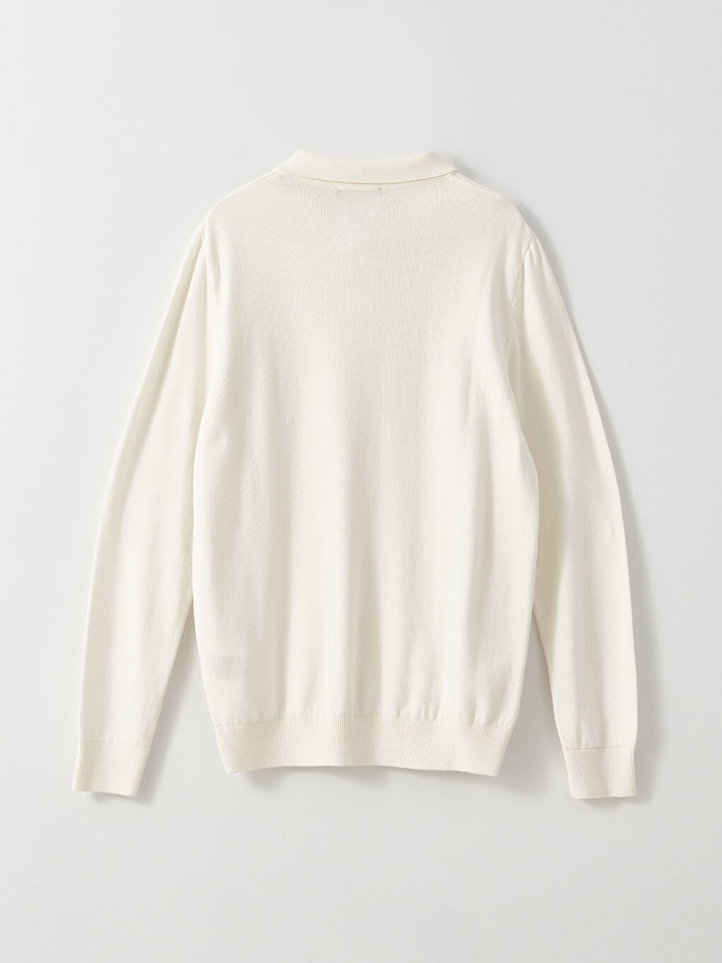 Мужской трикотажный свитер с длинным рукавом и воротником-поло-6