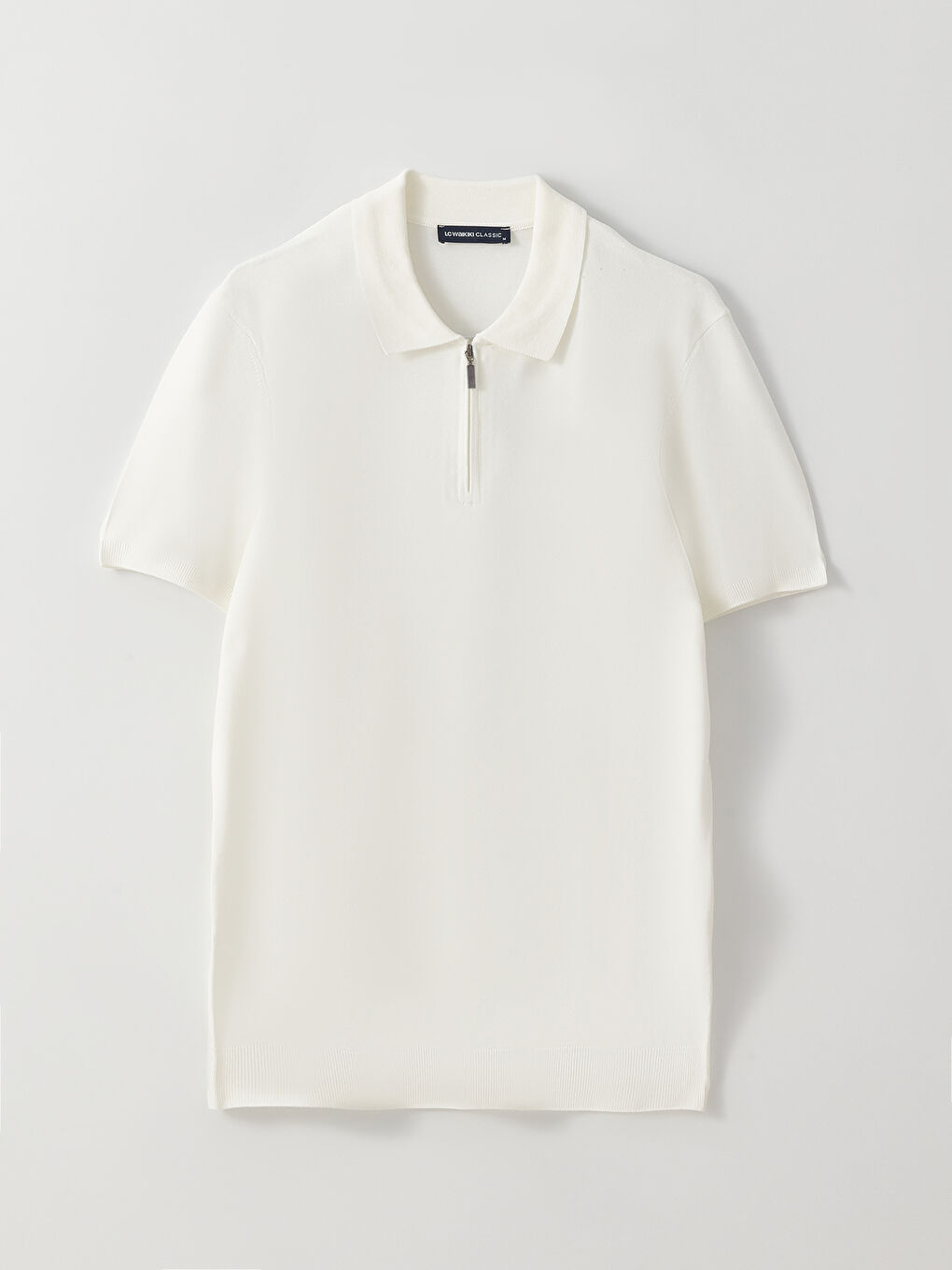 Pulover Tricotat cu Guler Polo și Mânecă Scurtă pentru Bărbați-5