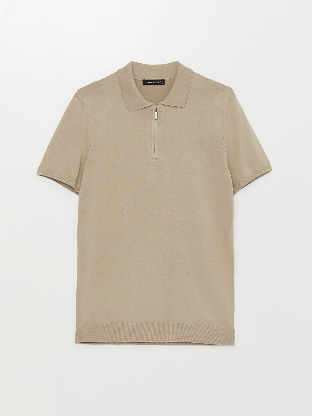 Polo Neck Short Sleeve Men's Knitwear Sweater-5