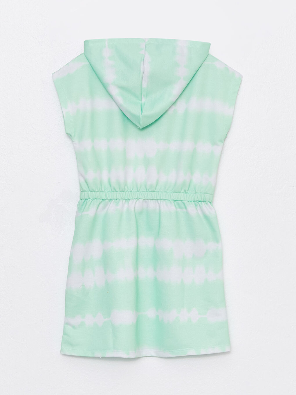 Rochie Fetiță Cu Glugă Imprimată Mânecă Scurtă-1