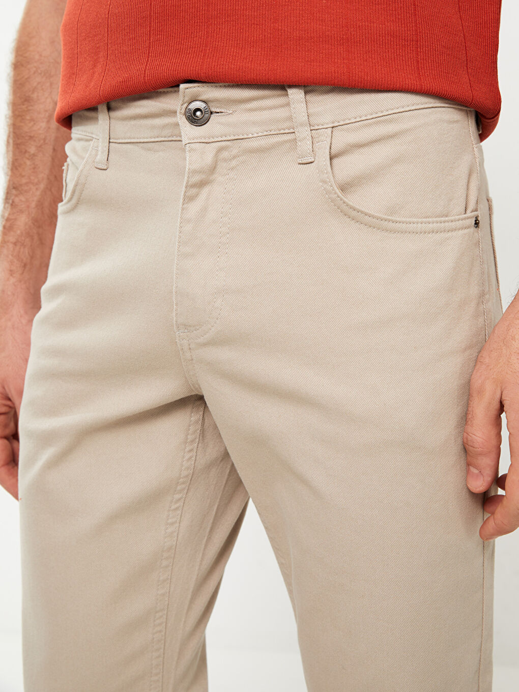 بنطلون تشينو بقصة عادية - للرجال-1