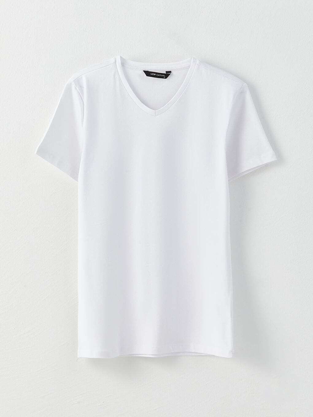 تي شيرت ياقة على شكل حرف V كم قصير جيرسي للرجال-5