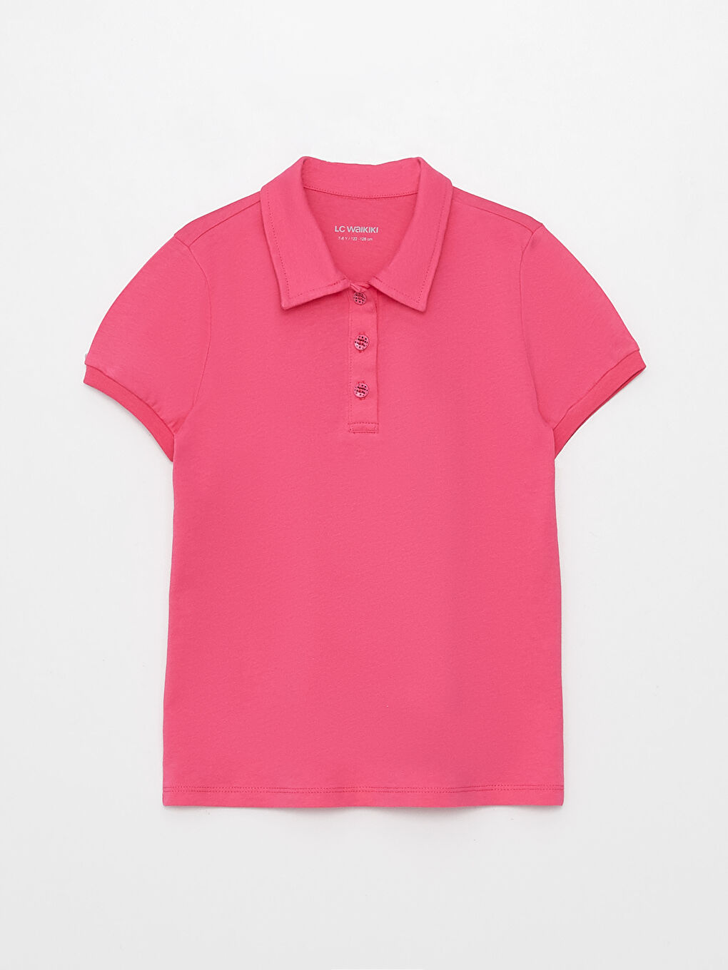 LCW Kids Polo Neck Basic Short Sleeve Girls' T-Shirt -S30803Z4-GSY