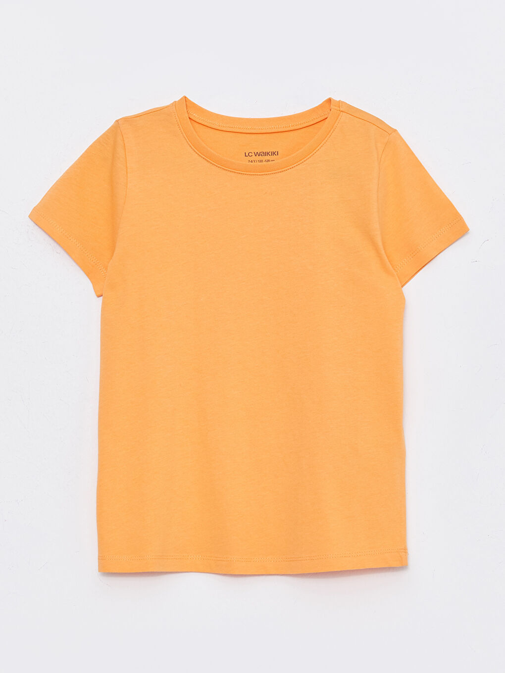 Crew Neck Basic Short Sleeve Girls' T-Shirt -S30806Z4-FLS