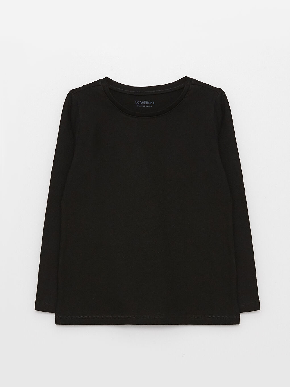 Crew Neck Basic Long Sleeve Girls' T-Shirt