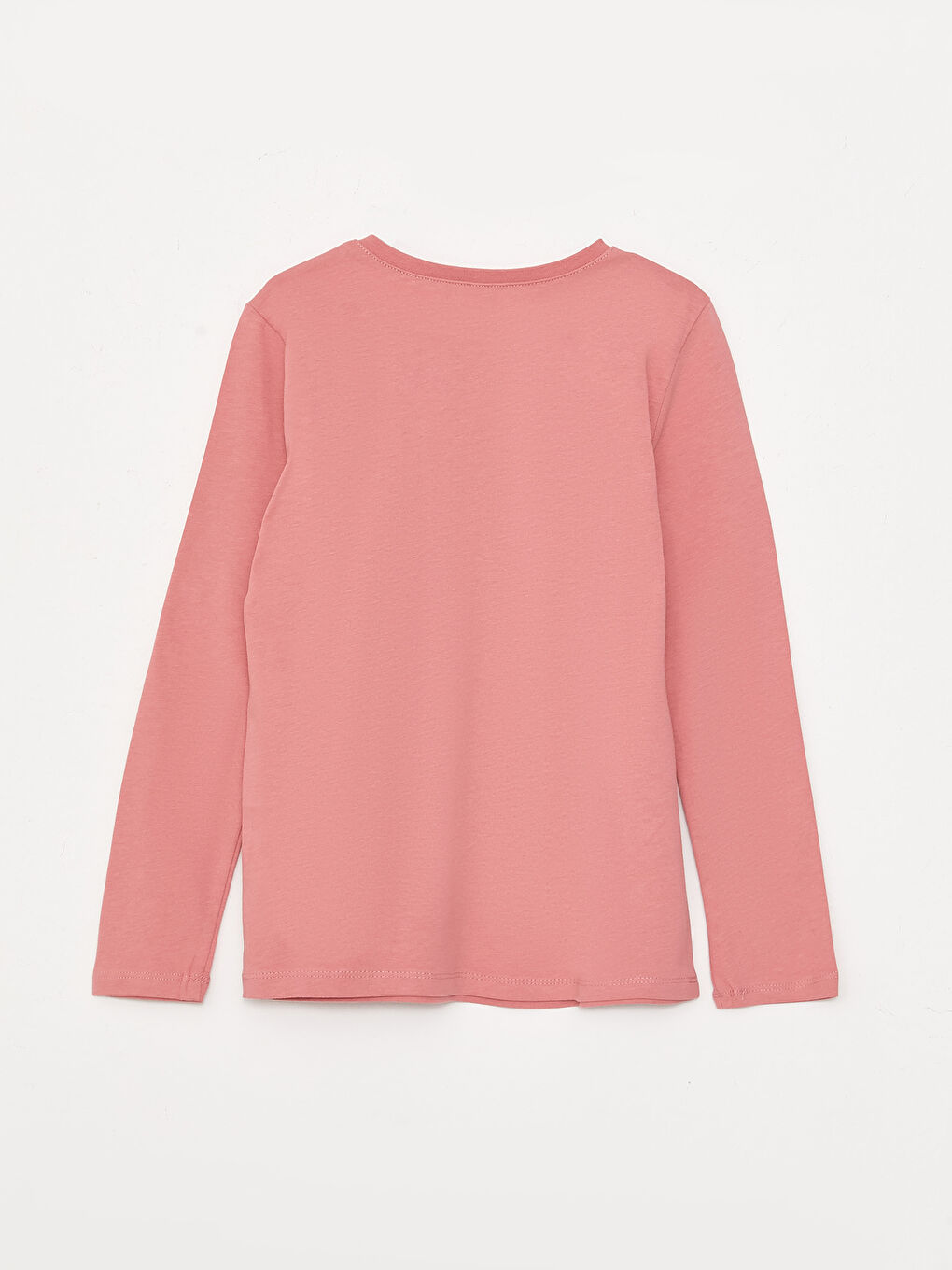 T-Shirt Basique à Manches Longues et Col Rond pour Filles-1