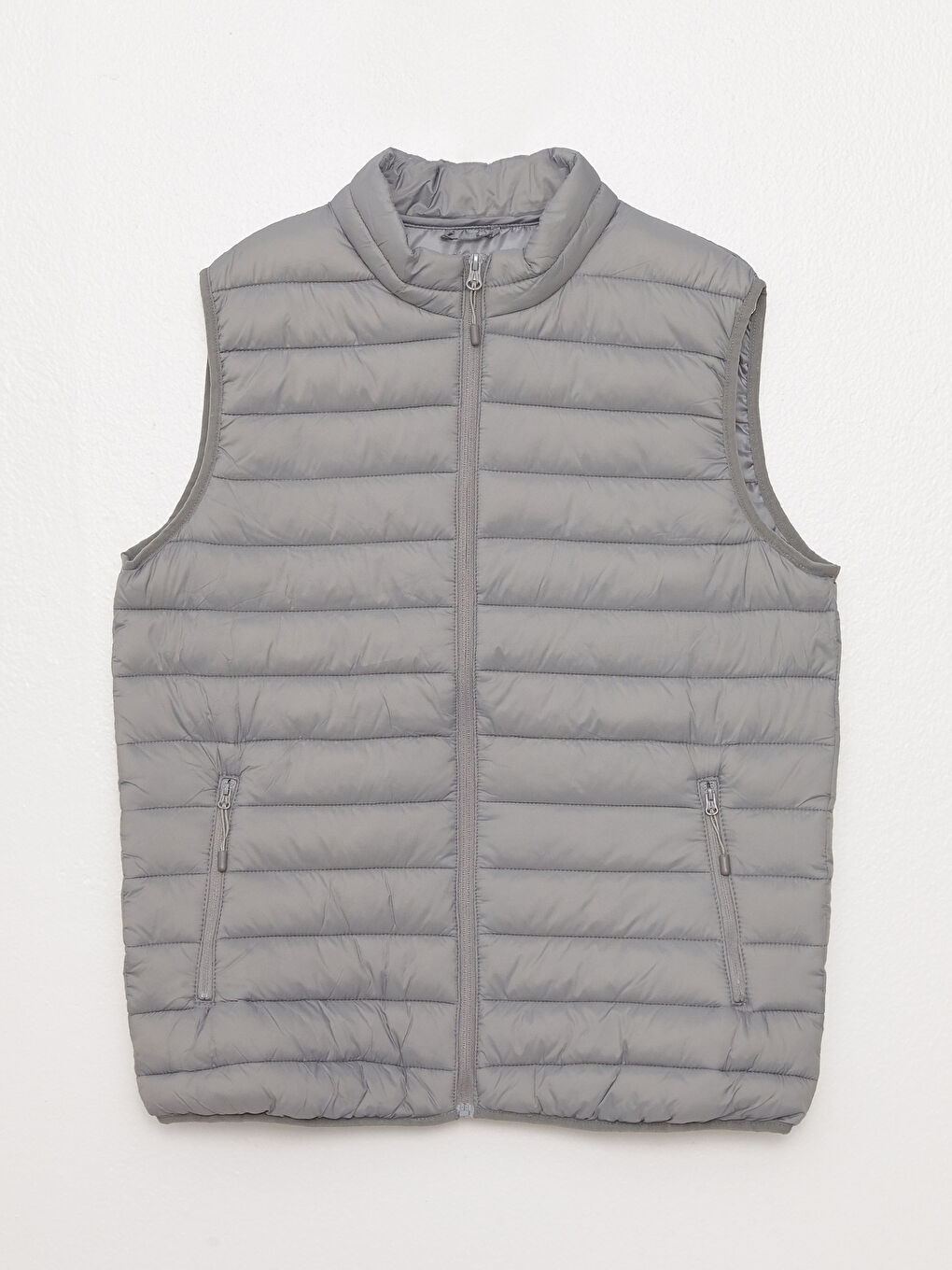 Vestă Matlasată Pentru Bărbați Cu Guler Tip Pâlnie Și Croială Standard-5