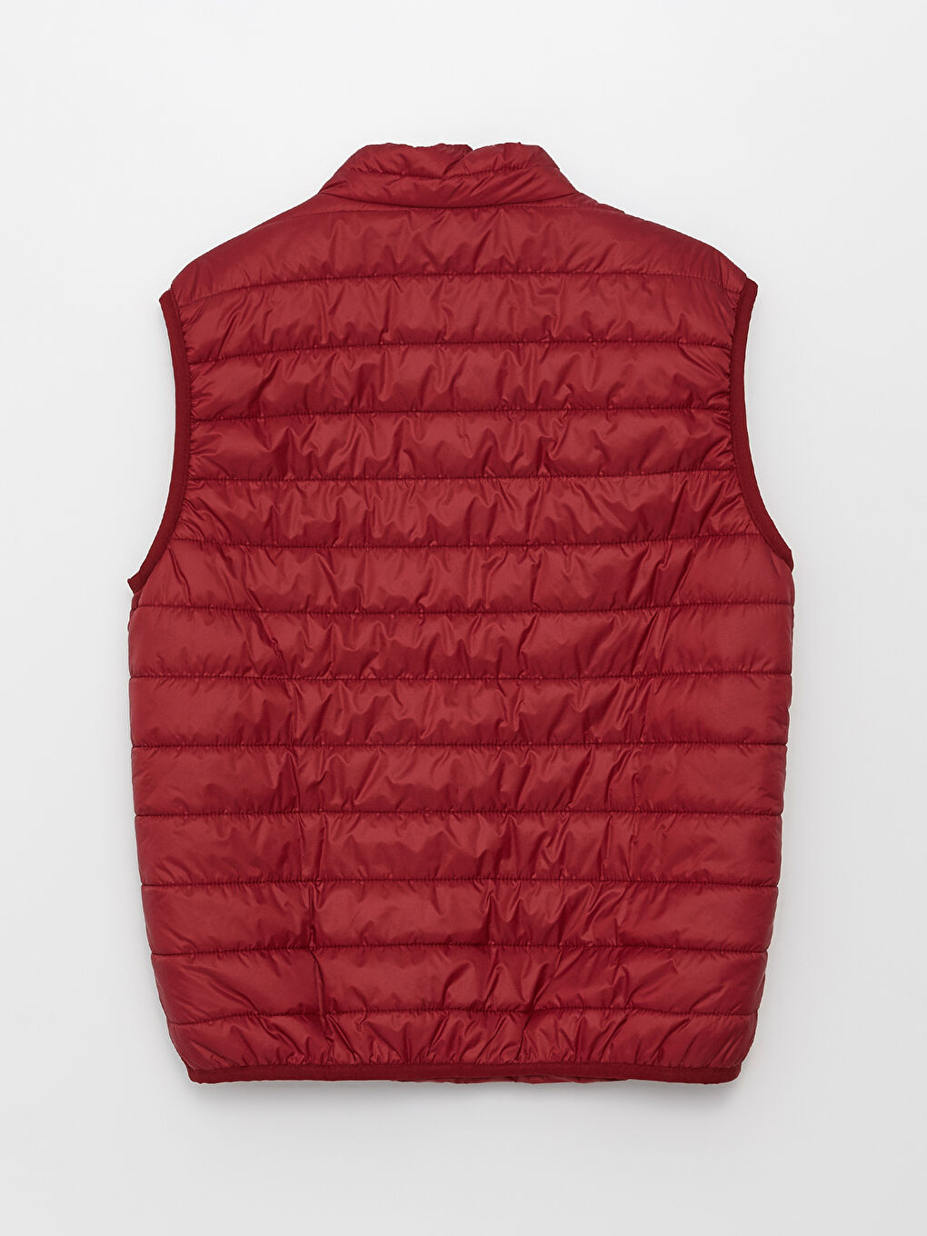 Kırmızı Standart Kalıp Dik Yaka Erkek Şişme Yelek-6