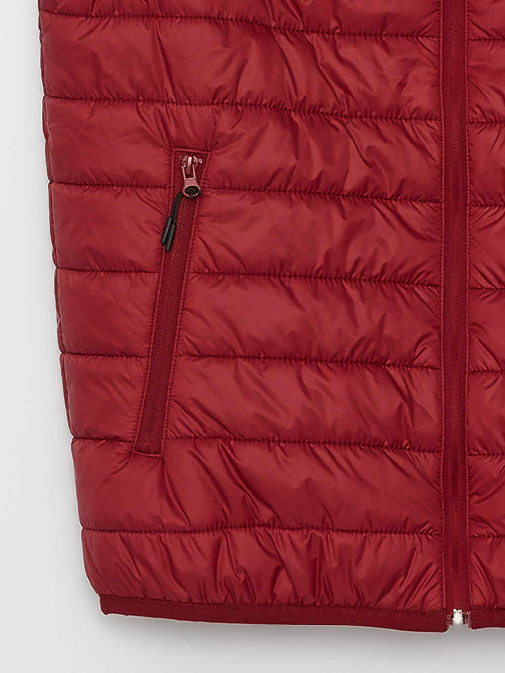 Kırmızı Standart Kalıp Dik Yaka Erkek Şişme Yelek-7