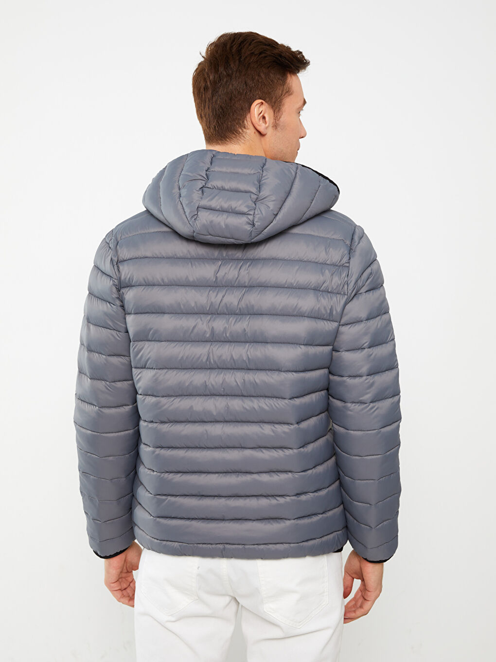LCWAIKIKI Classic Standard Fit Hooded Men's Puffer Coat -S30826Z8-GYS