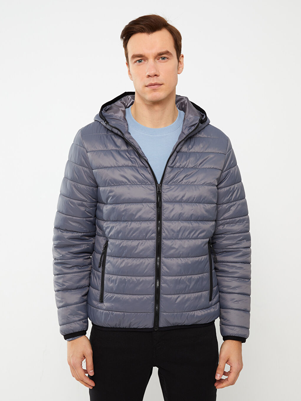 Standard Fit Hooded Men's Puffer Coat