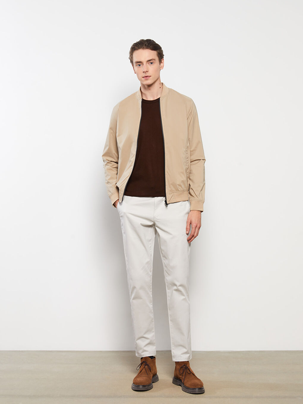 Редовен фит Колеж яка Палто за мъже-1