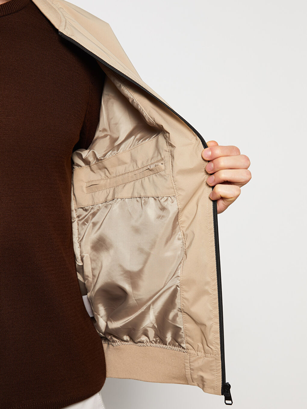 Редовен фит Колеж яка Палто за мъже-3