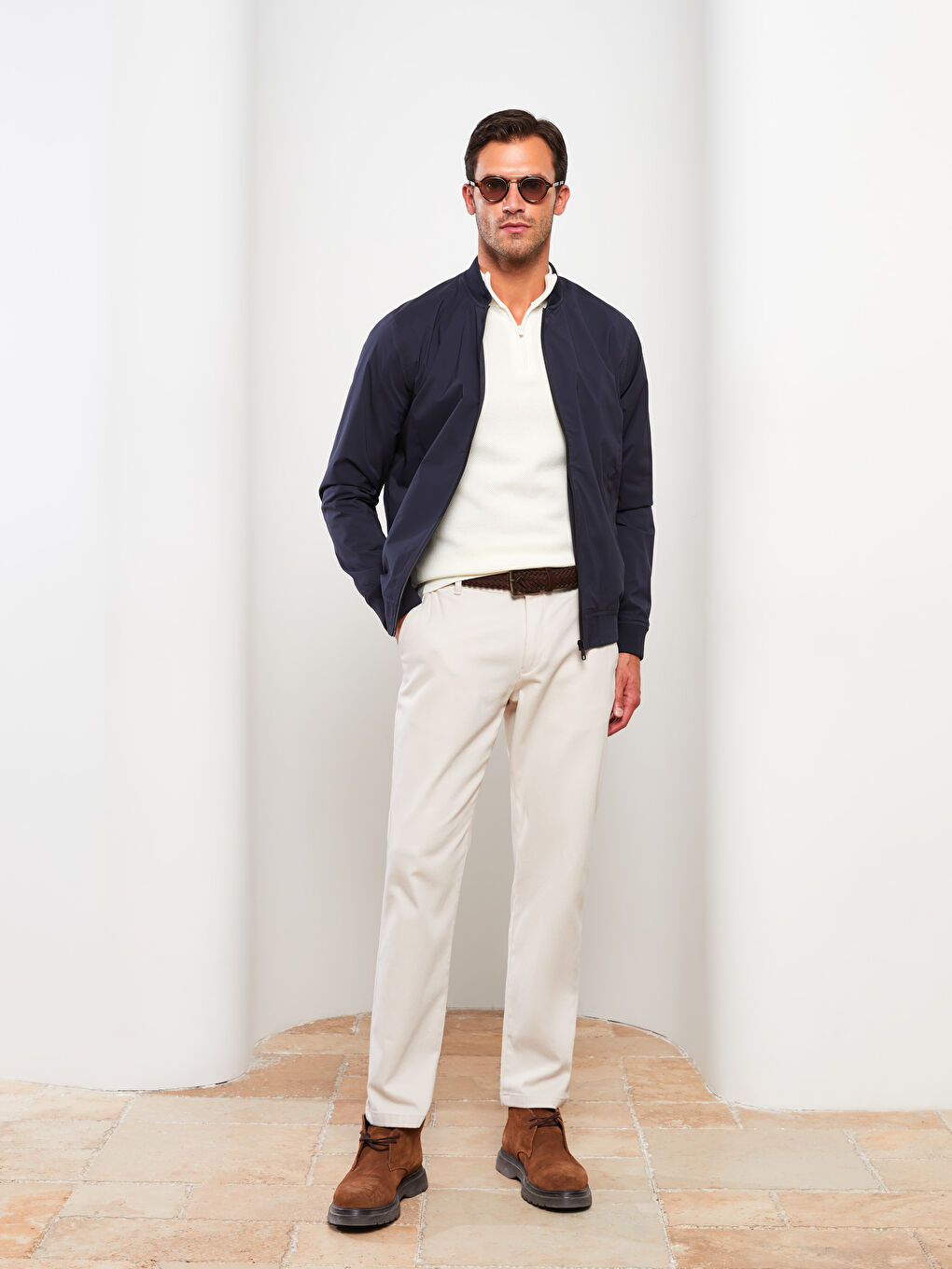 LCWAIKIKI Classic Standard Fit College Collar Men's Coat -S30833Z8-RFD