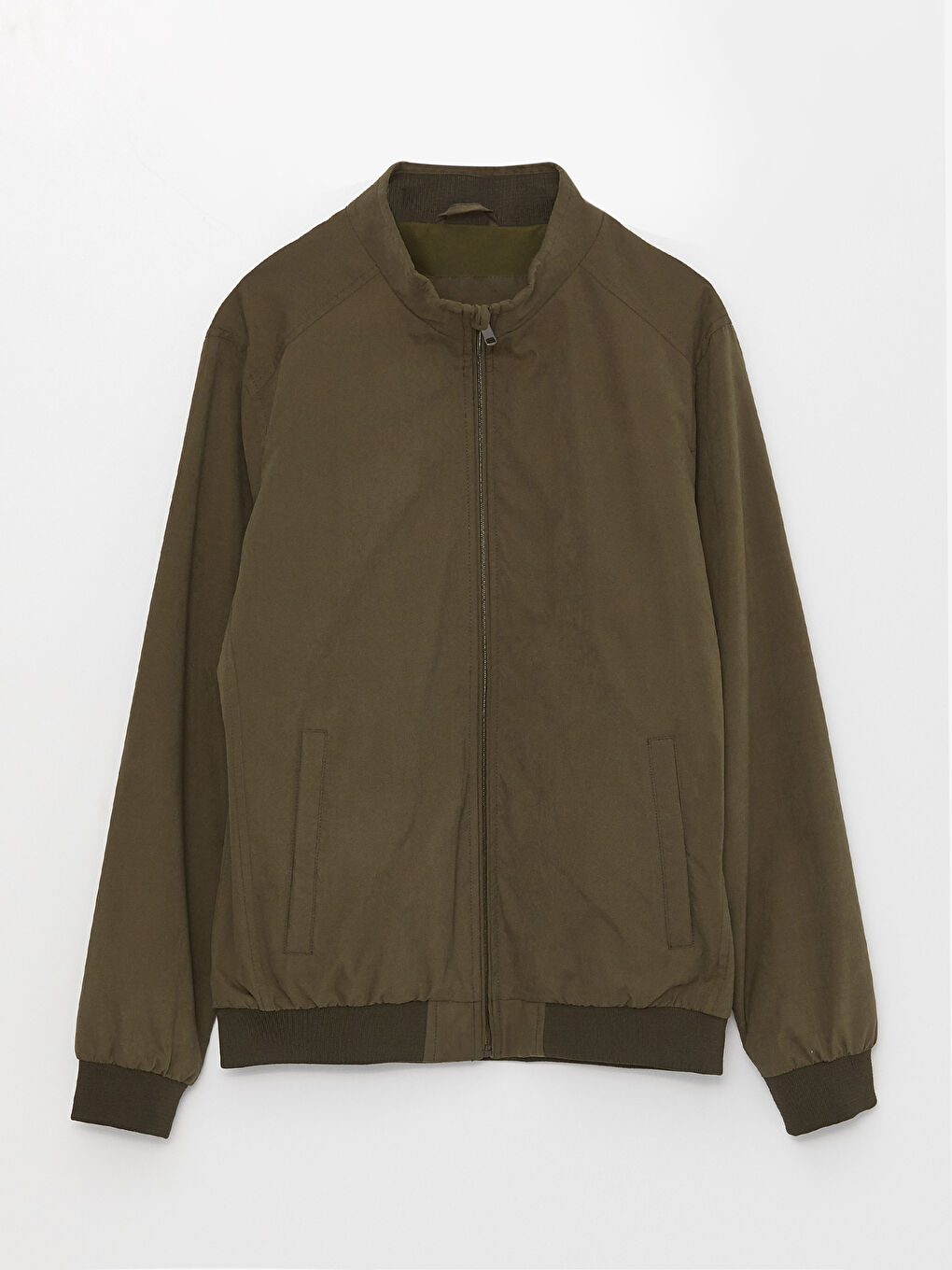 Мужское стандартное пальто с воротником-трубой-5