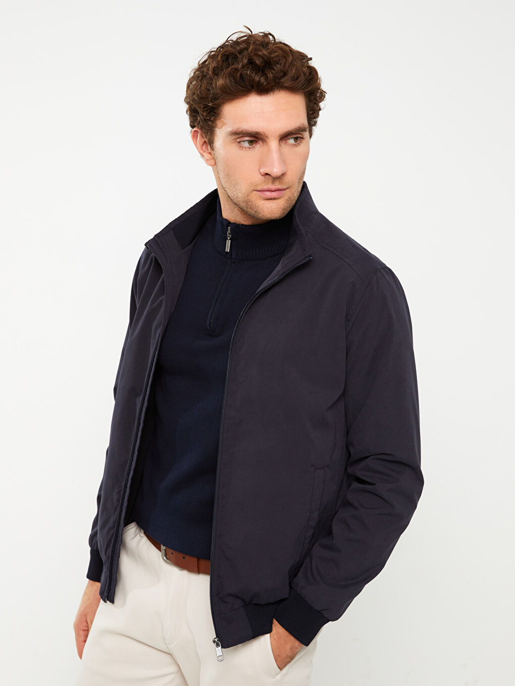 Standard Fit Funnel Neck Men's Coat