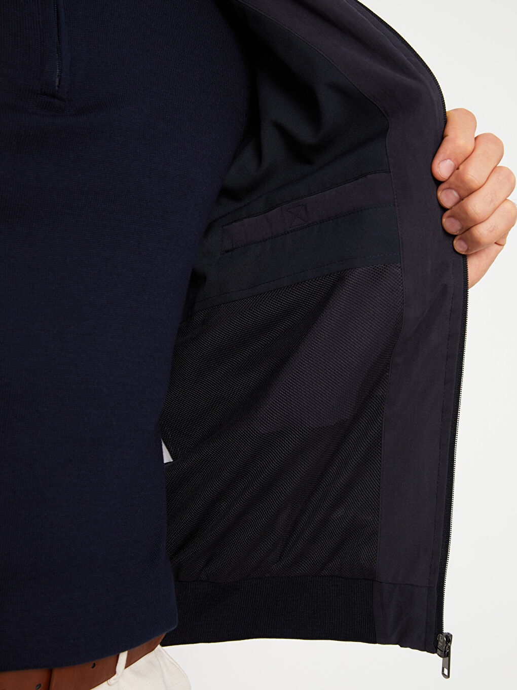 Standard Fit Funnel Neck Men's Coat-3