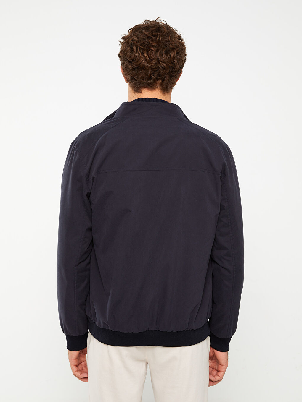 Standard Fit Funnel Neck Men's Coat-4