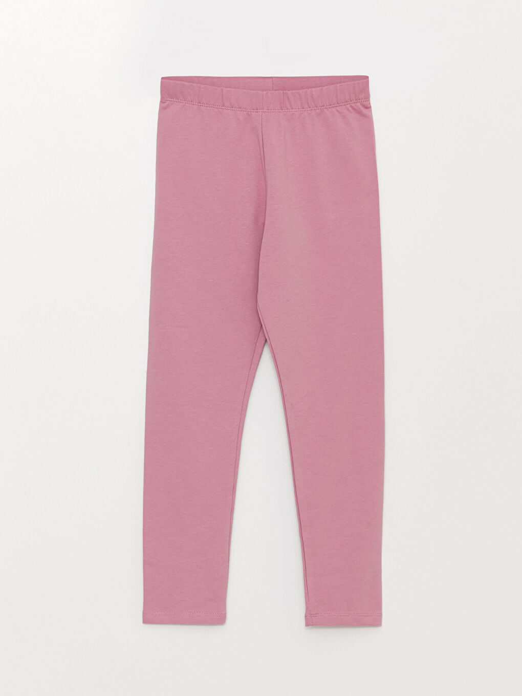 Lila Beli Lastikli Basic Kız Çocuk Tayt