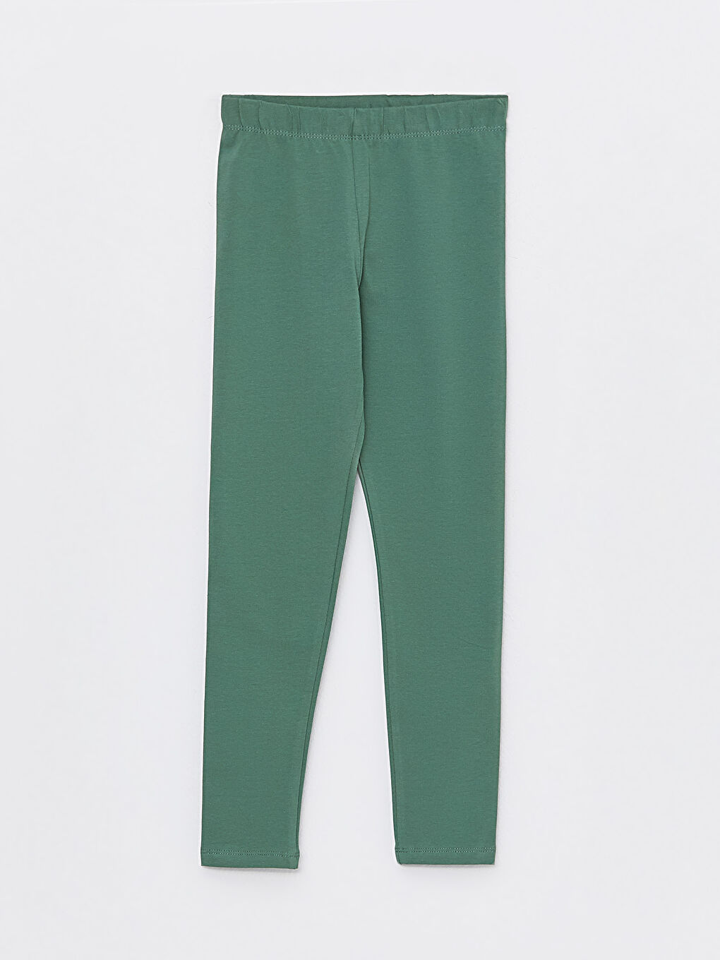 Leggings longs en coton basique à taille élastique pour fille