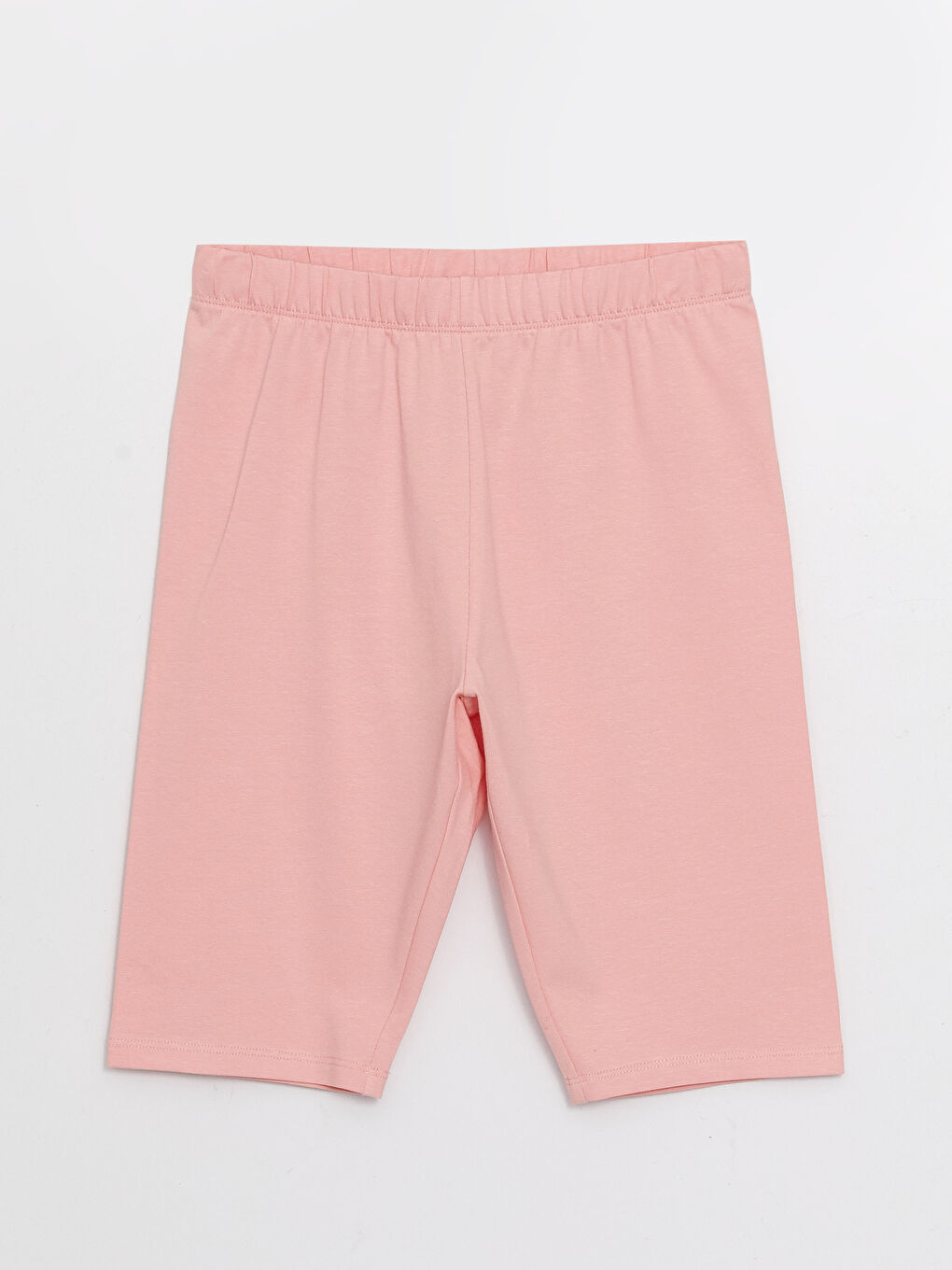 Pembe Beli Lastikli Basic Kız Çocuk Kısa Tayt